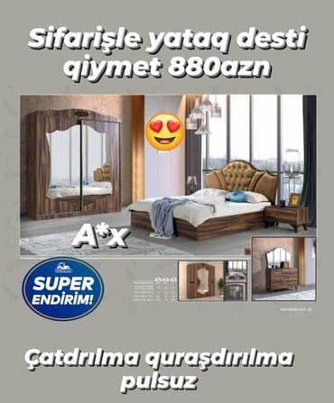 İkinəfərlik çarpayı, Dolab, Termo, 2 tumba, Yeni lalafo.az -da İkinəfərlik çarpayı, Dolab, Termo, 2 tumba, Yeni