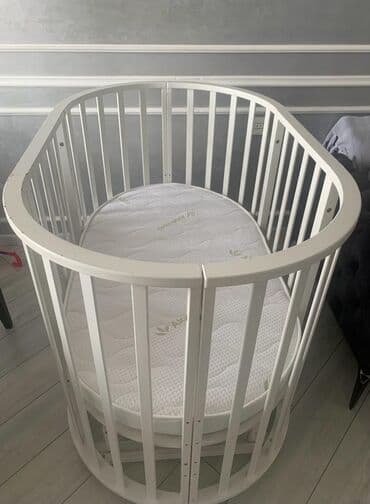 купить кровать трансформер: Oğlan və qız üçün, İşlənmiş, Beşik, Matras ilə, Yellənmə mexanizm ilə — 4