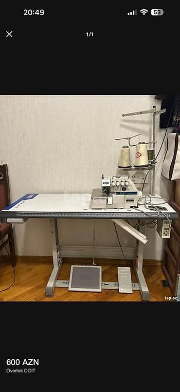 Overlok DOIT sənaye tipli tikiş maşını - Model: DOIT overlok (sənaye