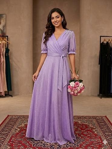 bıt mojet ətir: Lavanda rəngli parıltılı axşam geyimi - Model: zərif parıltıya malik — 2