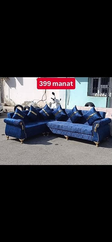 kasli fiqur: Künc divan – klassik və modern üslubun birləşməsi - L‑şəkilli künc — 3