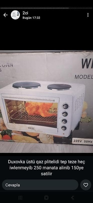 Qarışıq sobası Stolüstü, 2 gözlü