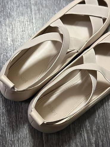 Qadın balletkaları – 2 cüt 1) Krem rəngli balletkalar - Marka: MNG