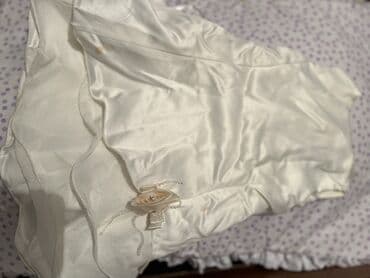 детские нарядные комплекты: Uşaq geyimləri dəsti - Qış üçün qalın kombinezon: boz–ağ zolaqlı, tam — 4