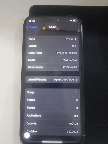 ipad 9 nəsil: IPhone 16 Pro Max, 1 TB, Qara, Zəmanət — 3