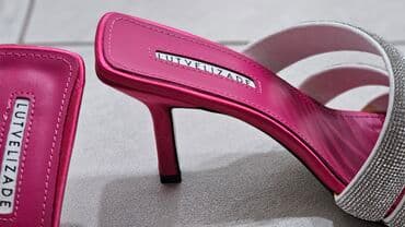 школьные туфли: Туфли, Размер: 40, цвет - Розовый, Б/у — 4