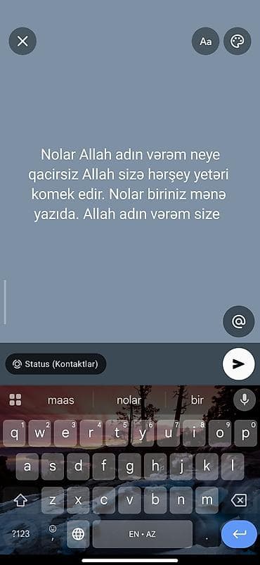 iphone ekran temiri: Xüsusi status üçün mətn yazılması xidməti - WhatsApp/Status və ya — 1