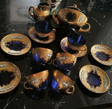 çay qaşığı: Çay dəsti, rəng - Göy, Kobalt, 6 nəfərlik — 1