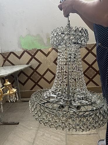 cilciraq modelleri: Çılçıraq, 10 və daha çox lampa, Xrustal — 1