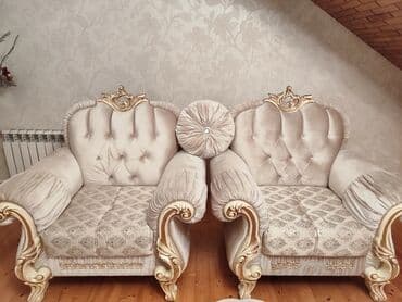 İşlənmiş, Klassik divan, 2 kreslo