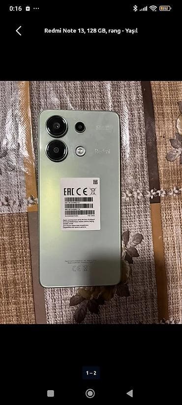 redmi a1plus: Redmi Note 13, 128 GB, rəng: yaşıl Xüsusiyyətlər: - Arxa çoxsensorlu — 1