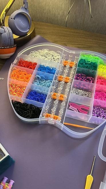 mini drel: Rəngarəng “loom band” qolbaq/aksesuar hazırlama dəsti - Çoxsaylı — 2