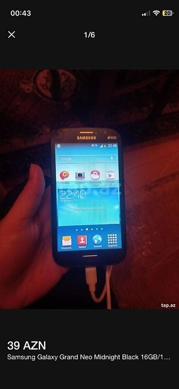 Samsung Grand Neo I9060, 16 GB, rəng - Qara, İki sim kartlı