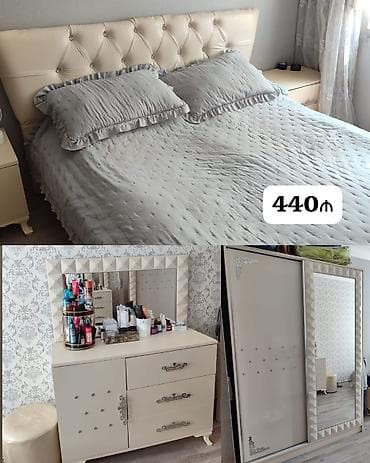 matras satilir: Yataq dəsti satılır 440₼. Matrası yoxdur. Ünvan Azadlıq. 8710 — 1