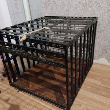 it üçün: Kletka (it ücün) demirdən hazırlanıb. ölcü. Hündürlük 80 En 70 — 2