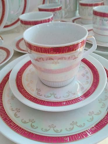 Çay dəsti, rəng - Ağ, Farfor — 3