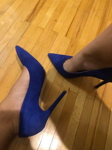 derihan ayakkabı: Tuflilər, Ölçü: 38, rəng - Göy, İşlənmiş — 5