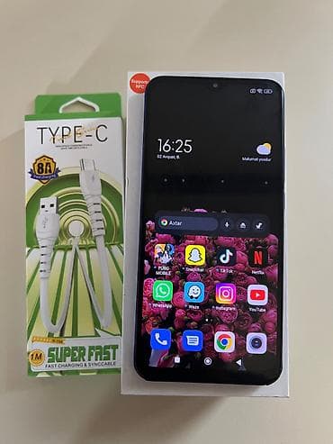redmi a10: Redmi Note 12, 128 GB, rəng - Qara, Sensor, Face ID — 1