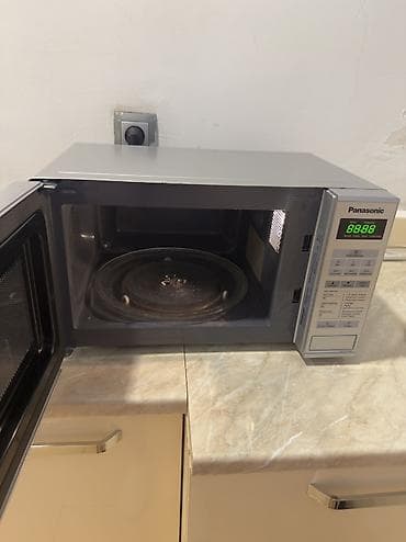 Mikrodalğalı soba Panasonic, Ayrıca dayanan, rəng - Boz, İşlənmiş