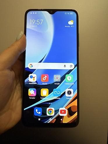redmi ucuz telefon: Redmi 9T, 128 GB, rəng - Yaşıl, Barmaq izi — 7