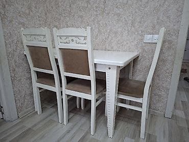 stol dest: Для кухни, Нераскладной, Прямоугольный стол, 4 стула — 2