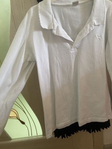 школьные юбки для девочек: Məktəb forması dəsti - Rəng: tünd göy (ətək və don), ağ (kofta) - — 4