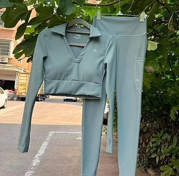 pupa ideal face: Alo qadın idman dəsti – rib-texturalı, elastik və yüngül parça. Dəst — 4