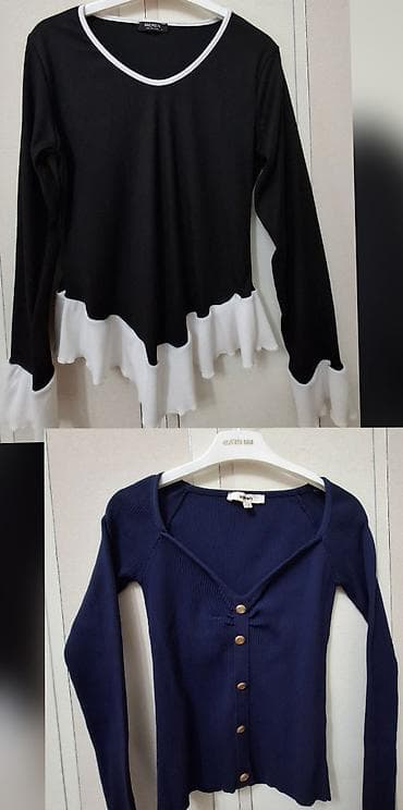 Kişi geyimləri: 2 ədəd qadın kofa. Göy qızılı düyməli1 dəfə geilyib Kotondan alınıb S — 1