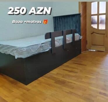 софа кровать: Yeni, Təknəfərlik çarpayı, Bazalı, Matras ilə, Siyirməsiz, Azərbaycan — 7