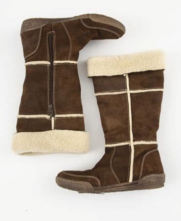 qoyun dərisindən ev üçün qadın şap şapları: Uqqilər, Ölçü: 38, rəng - Qəhvəyi, İşlənmiş — 2