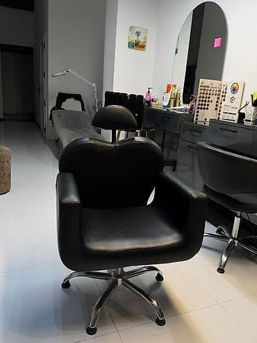 Salon üçün peşəkar vizaj/kosmetologiya kreslosu - Material: qara