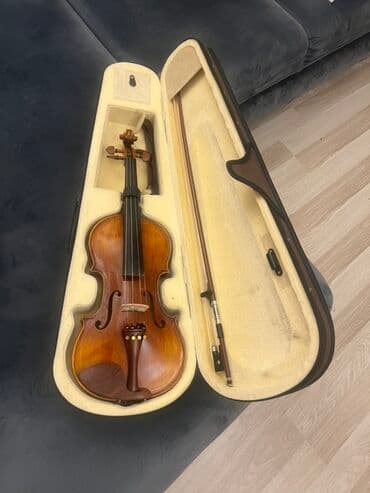skripka 4 4: Skripka dəsti - 4/4 ölçülü skripka (tam ölçü). Qızılı-qəhvəyi lütye — 9