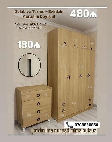 Dolab və Termo dəsti – evinizin aurasını dəyişin! - Dolab: 4 qapılı