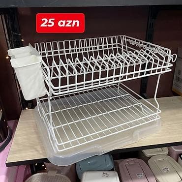 hava qurudan: Mətbəx üçün ikiqat səviyyəli qab-qaşıq quruducu rəflər Model və — 2