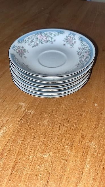 Nəlbəkilər, 6 ədədli dəst, rəng - Mavi, Farfor — 4