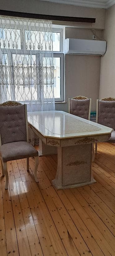 Klassik üslubda yemək otağı dəsti - Dəst: 1 yemək masası + 6 stul -