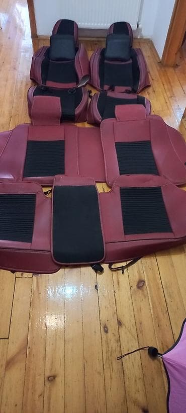 avto cexol satisi: Avtomobil oturacaq üzlükləri – tam dəst - Rəng: bordo və qara — 3