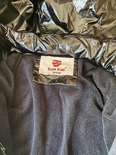 kids dres: Qara rəngli uzun şişmə kurtka Heç bir problemi yoxdu - Parlaq, suya — 6