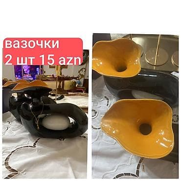 qara sam: - Floriddle Decor şamaltı dəstəyi. Material: şüşə, yaşıl rəng — 2