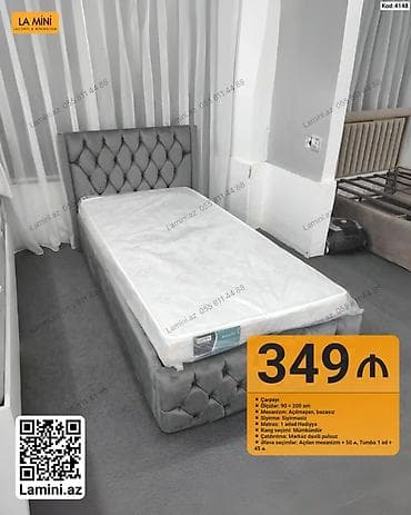 ucuz manej: Uşaq/yeniyetmə çarpayısı – model kodu: 4147 - Ölçü: 90 × 200 sm - — 2