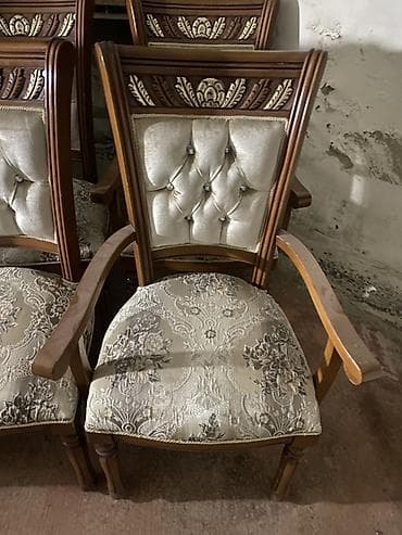 stul: Klassik üslubda işlənmiş mebel dəsti (qonaq otağı üçün) Masanin — 6