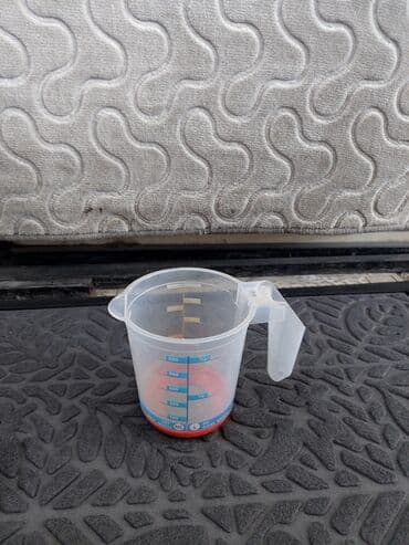 Mətbəx aksesuarları: Ölçü qrafinləri dəsti – şəffaf plastik, tutacaqlı və tökmə ağızlı - — 19