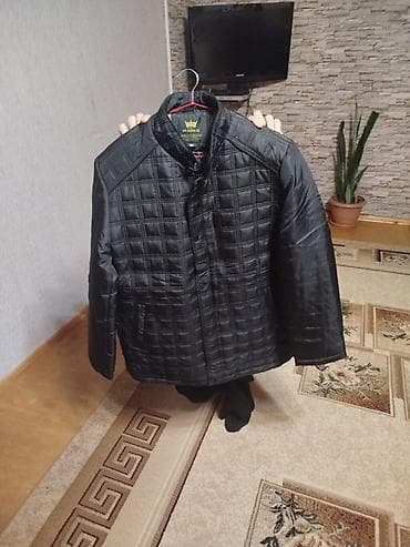 wolt kurtka: Kişi üçün qara rəngli quilted (kvadrat tikişli) kurtka. Brend: Markiz — 2