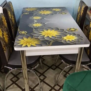 metbex stullari: Mətbəx üçün, Yeni, Açılan, Dördbucaq masa, 4 stul — 11