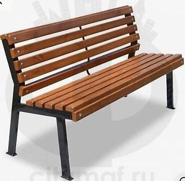 QAZ: Metal karkaslı taxta oturacaq skamyalar - Dizayn: Arxalı, klassik — 3