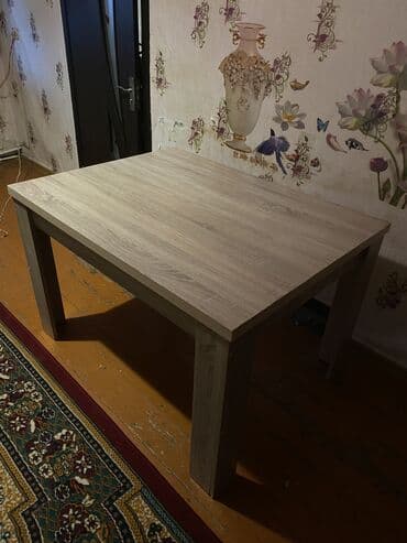 masa oturacaqlar: Qonaq otağı üçün, İşlənmiş, Açılmayan, Kvadrat masa, 6 stul — 5