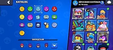 ziyafet geyimi: Brawl Stars oyun hesabı profil və geniş kostyum kolleksiyası — 3