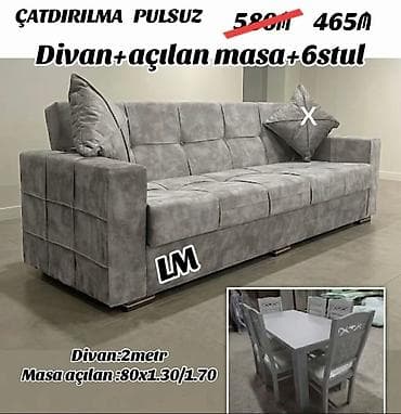 Divan+ Masa dəsti_ Sifarişlə hazırlanır. Dəst şəkildə : 465₼ ________