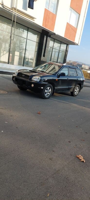 Hyundai Santa Fe, qara rəng, 5 yerlik SUV. 2004 santafedi 2 turbo