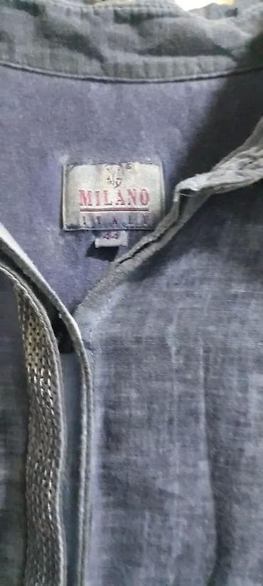 topdan geyim: MILANO brend qadın köynəyi - Rəng: tünd-mavi/indiqoya çalan yuyulmuş — 2